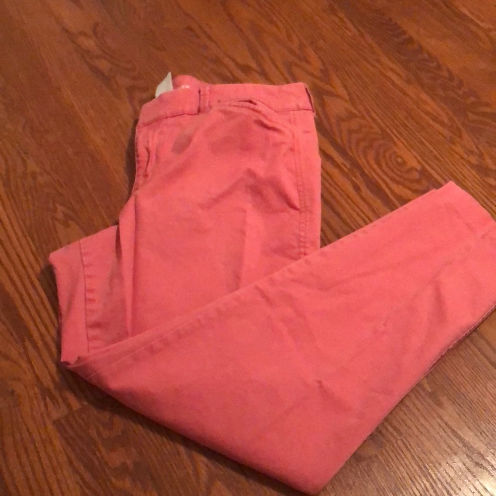 Coral pixie chinos, ankle length